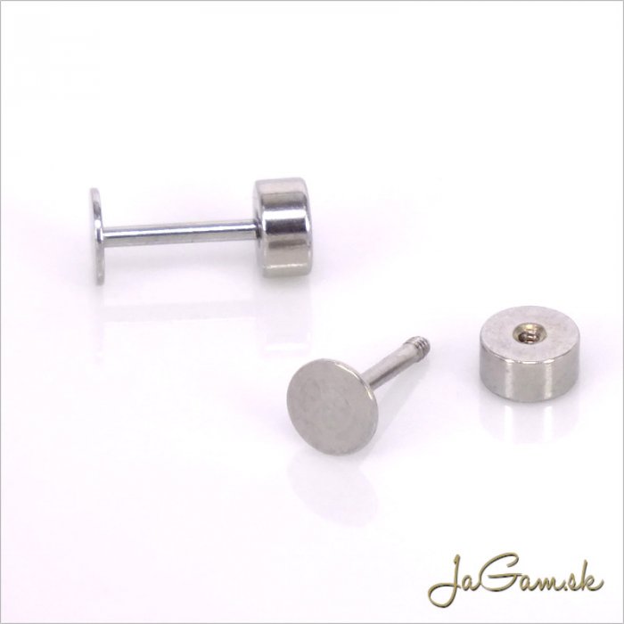 Puzeta s plôškou 4mm CHIRURGICKÁ OCEĽ, 1 pár (ch1761)